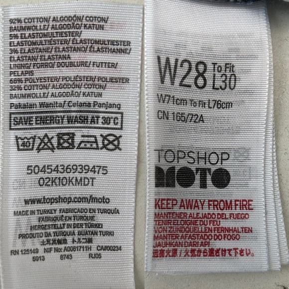 Topshop Jamie Skinny Jeans High Rise Ankle Cropped Step Hem Blue Size 26 - Picture 11 of 16